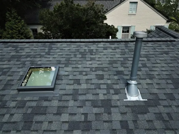 Owens Corning Duration Estate Gray shingles on a roof replacement by Baker Home Exteriors