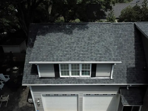 Owens Corning Duration Estate Gray shingles on a roof replacement by Baker Home Exteriors