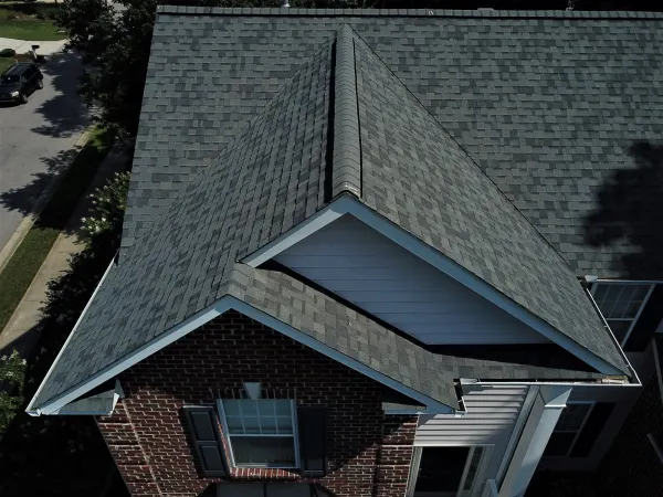 Owens Corning Duration Estate Gray shingles on a roof replacement by Baker Home Exteriors