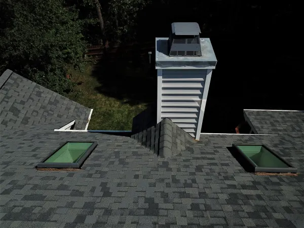 Owens Corning Duration Estate Gray shingles on a roof replacement by Baker Home Exteriors