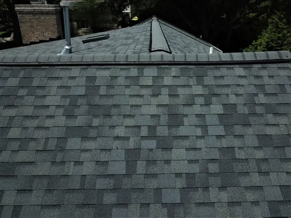 Owens Corning Duration Estate Gray shingles on a roof replacement by Baker Home Exteriors