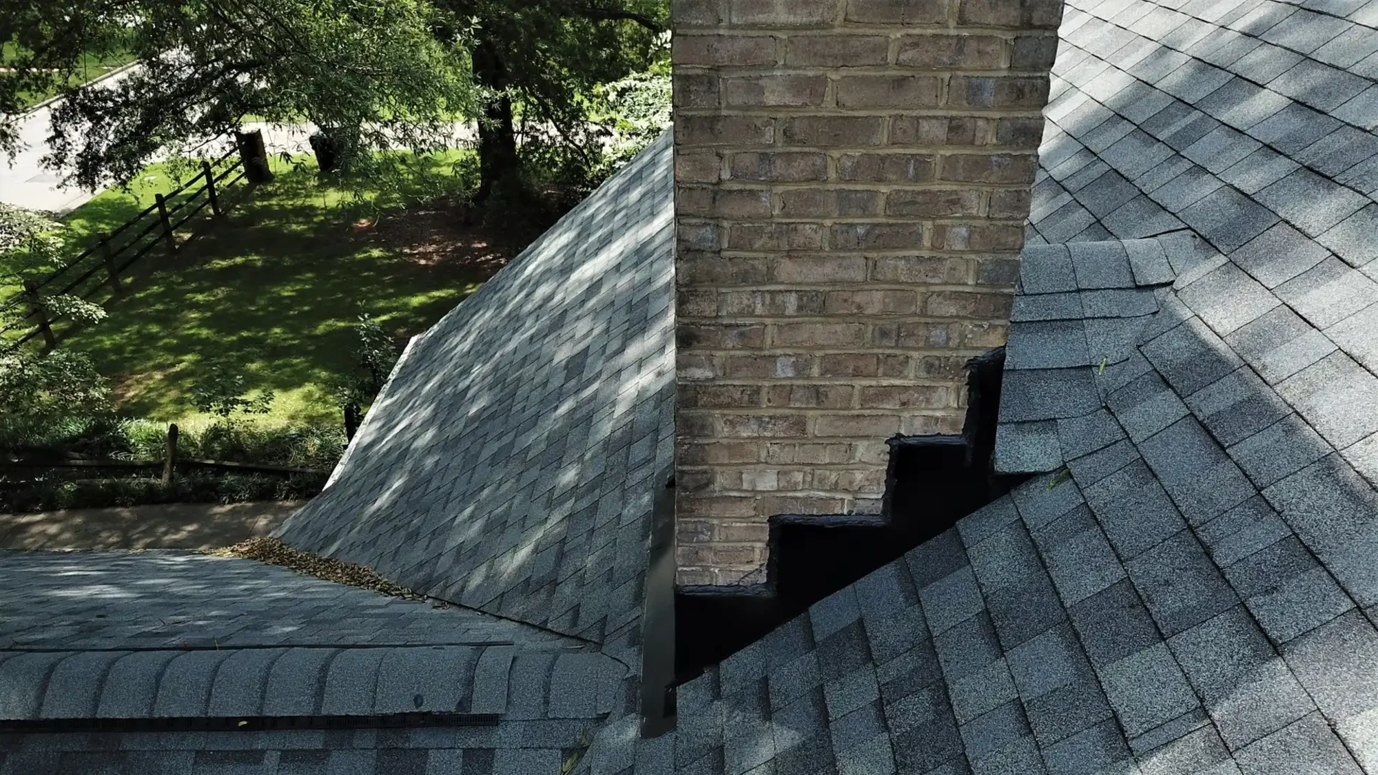 Owens Corning Duration Estate Gray shingles on a roof replacement by Baker Home Exteriors