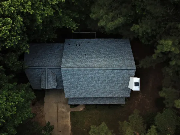 Owens Corning Duration Quarry Gray shingles on a roof replacement by Baker Home Exteriors