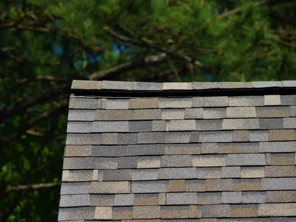 Owens Corning Duration Sand Dune shingles on a completed roof replacement
