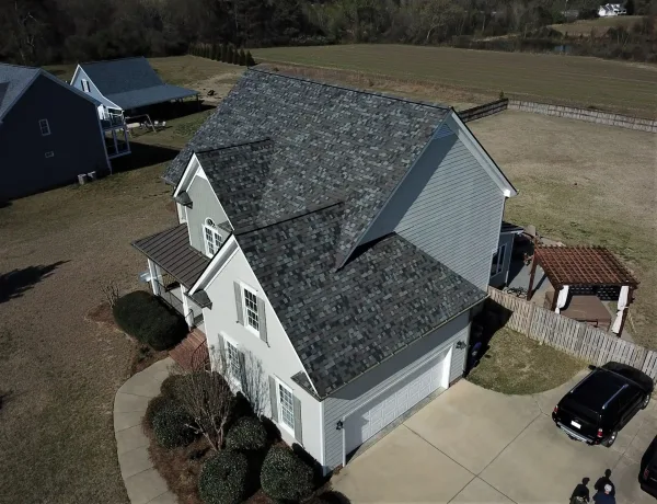 Owens Corning Duration Storm Cloud shingles on a roof replacement by Baker Home Exteriors