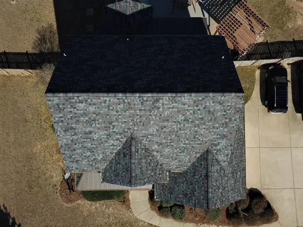 Owens Corning Duration Storm Cloud shingles on a roof replacement by Baker Home Exteriors