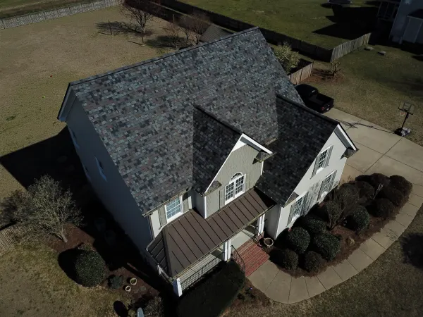 Owens Corning Duration Storm Cloud shingles on a roof replacement by Baker Home Exteriors