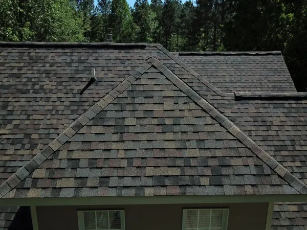 Owens Corning Duration Summer Harvest shingles on a roof replacement by Baker Home Exteriors