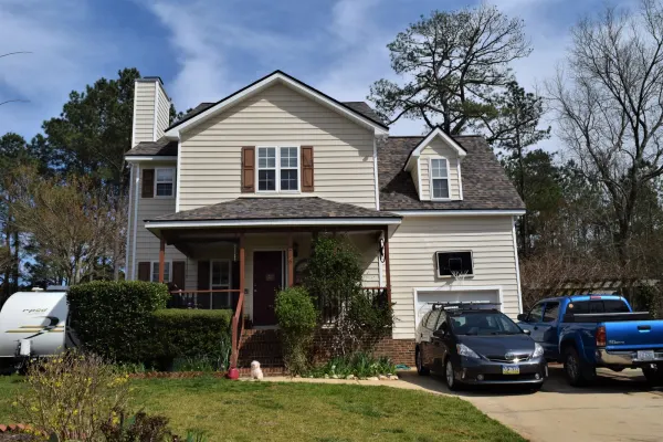 Owens Corning Duration Summer Harvest shingles on a roof replacement by Baker Home Exteriors