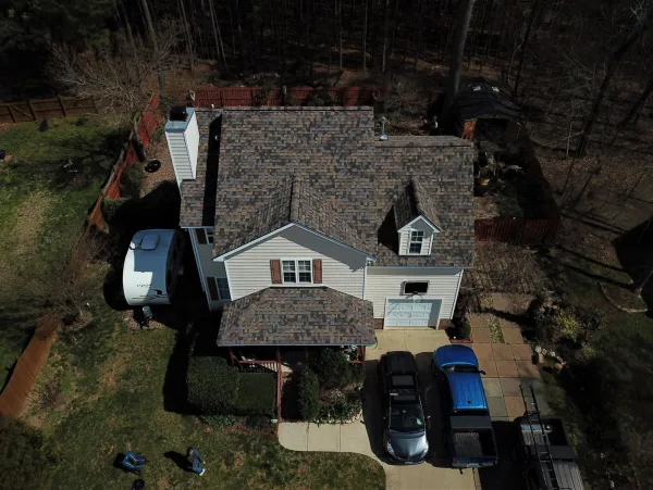 Owens Corning Duration Summer Harvest shingles on a roof replacement by Baker Home Exteriors