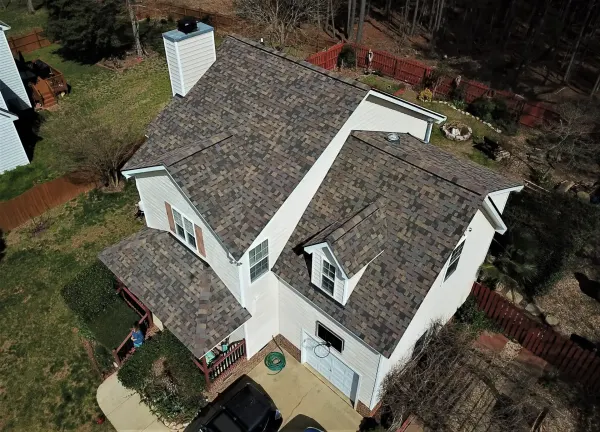 Owens Corning Duration Summer Harvest shingles on a roof replacement by Baker Home Exteriors