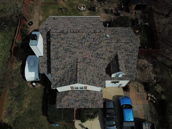 Owens Corning Duration Summer Harvest shingles on a roof replacement by Baker Home Exteriors