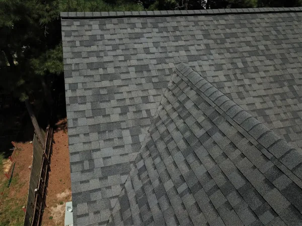 Owens Corning Duration Williamsburg Gray shingles on a roof replacement by Baker Home Exteriors