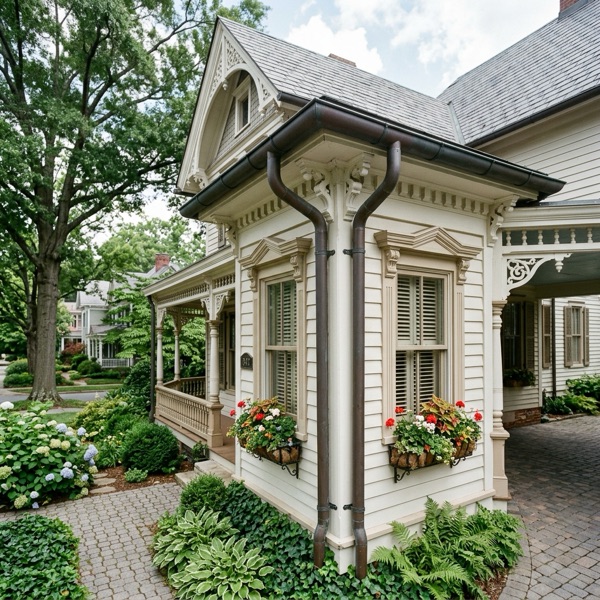 Half-Round Gutters installed by Baker Home Exteriors