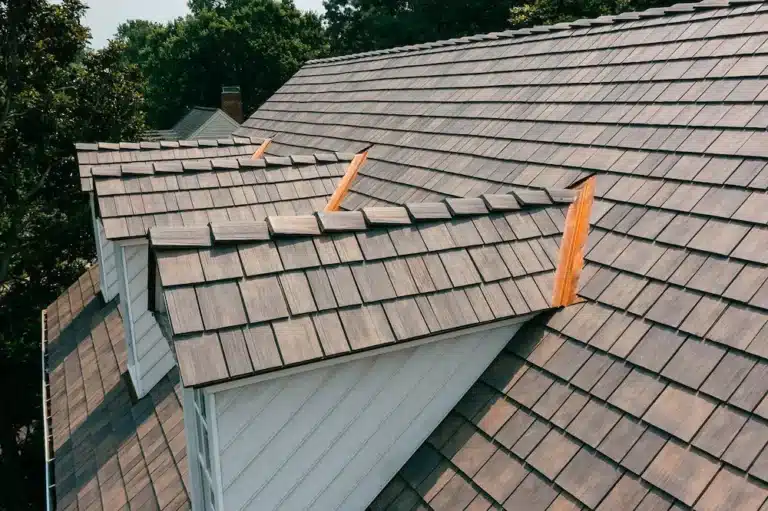 synthetic roof replacement on a home