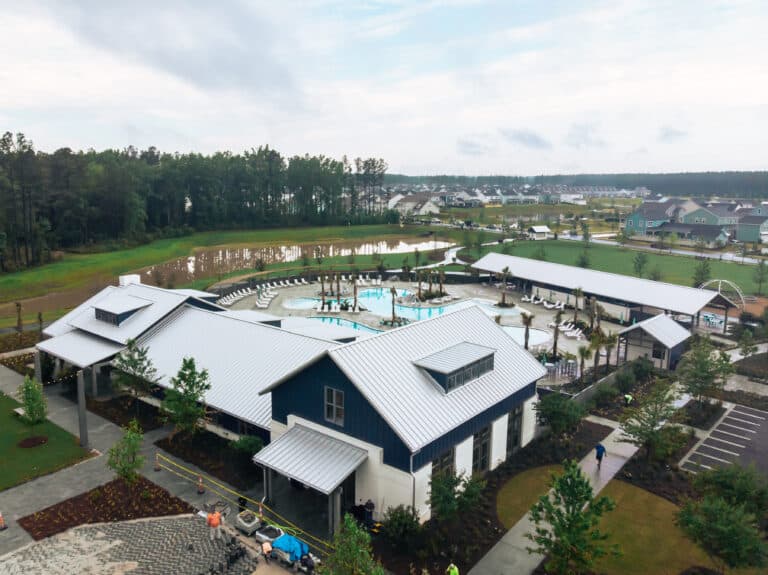 commercial metal roof installation by Baker Roofing Company