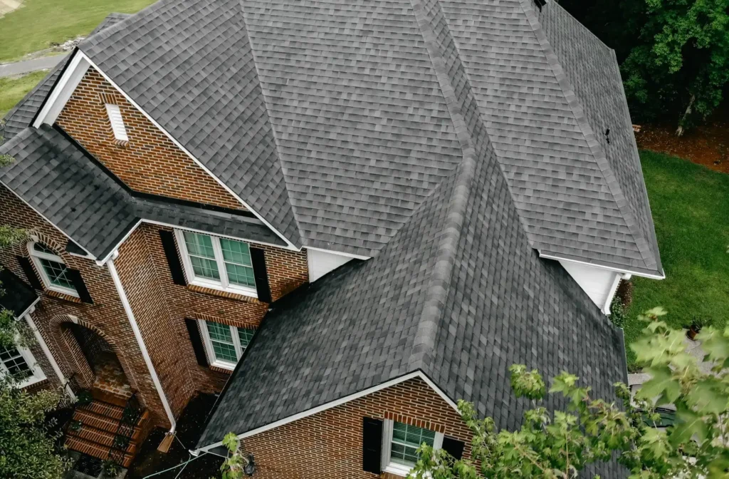 Aerial image of asphalt Shingle Roof