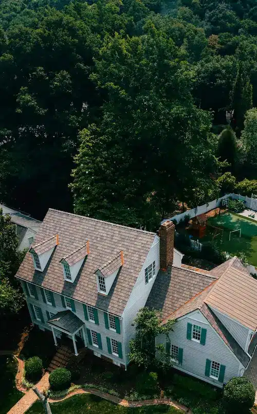 aerial view of custom roof - homepage hero desktop
