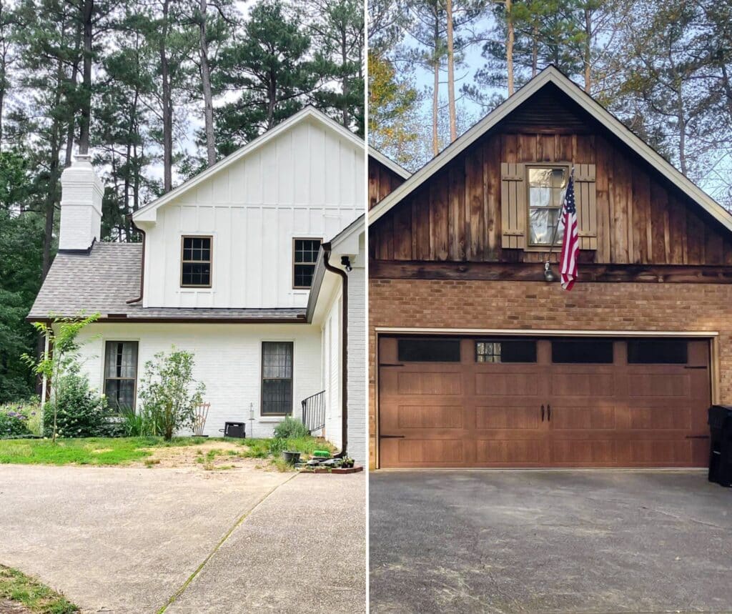 Before and after photo from a Triangle area home